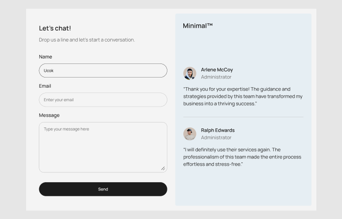 Contact #3 – Minimal Styles