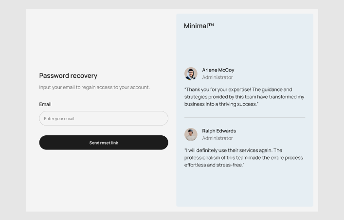 Forgot Password #3 – Minimal Styles