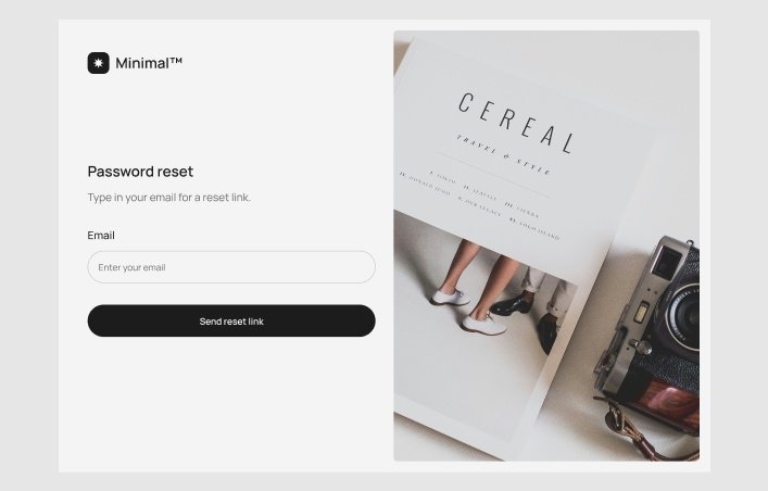 Forgot Password #5 – Minimal Styles