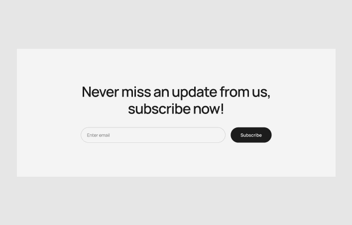 Subscribe Form #2 – Minimal Styles