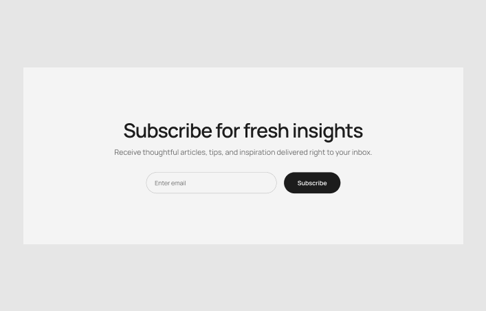 Subscribe Form #3 – Minimal Styles