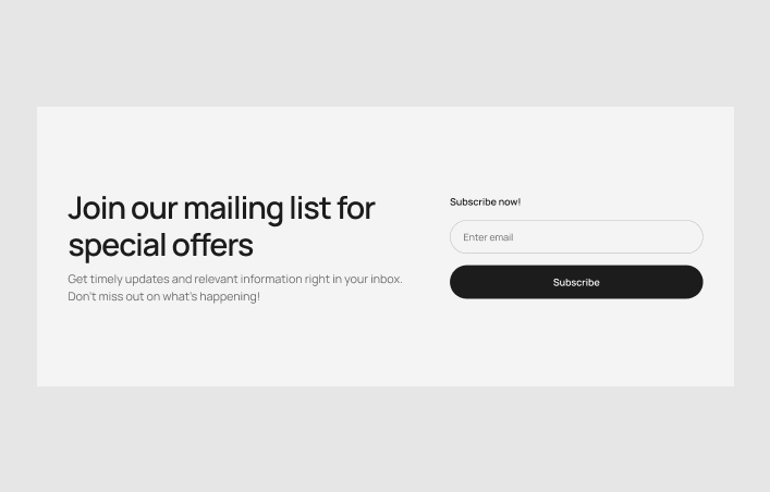 Subscribe Form #4 – Minimal Styles