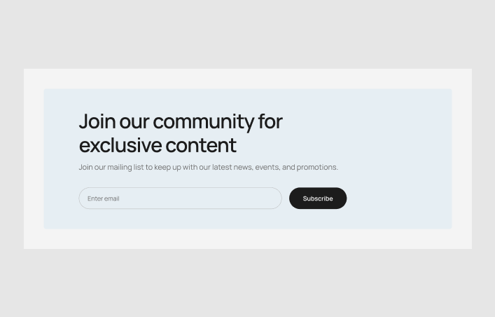 Subscribe Form #5 – Minimal Styles