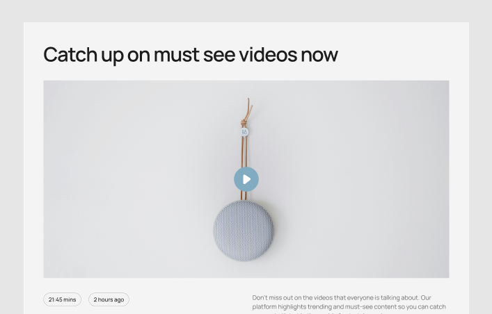Video Player #4 – Minimal Styles