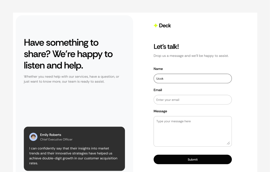 Contact #5 – Deck Styles
