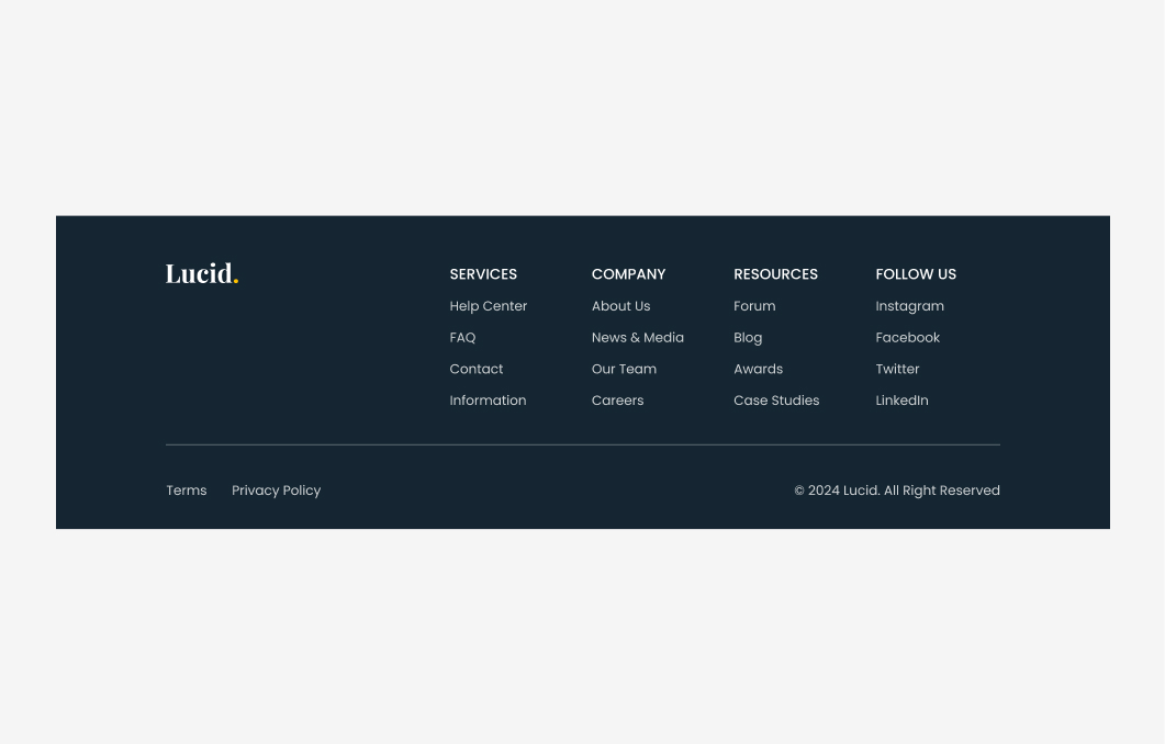 Footer #5 – Lucid Styles
