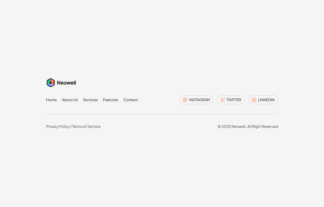 Footer #1 – Neowell Styles