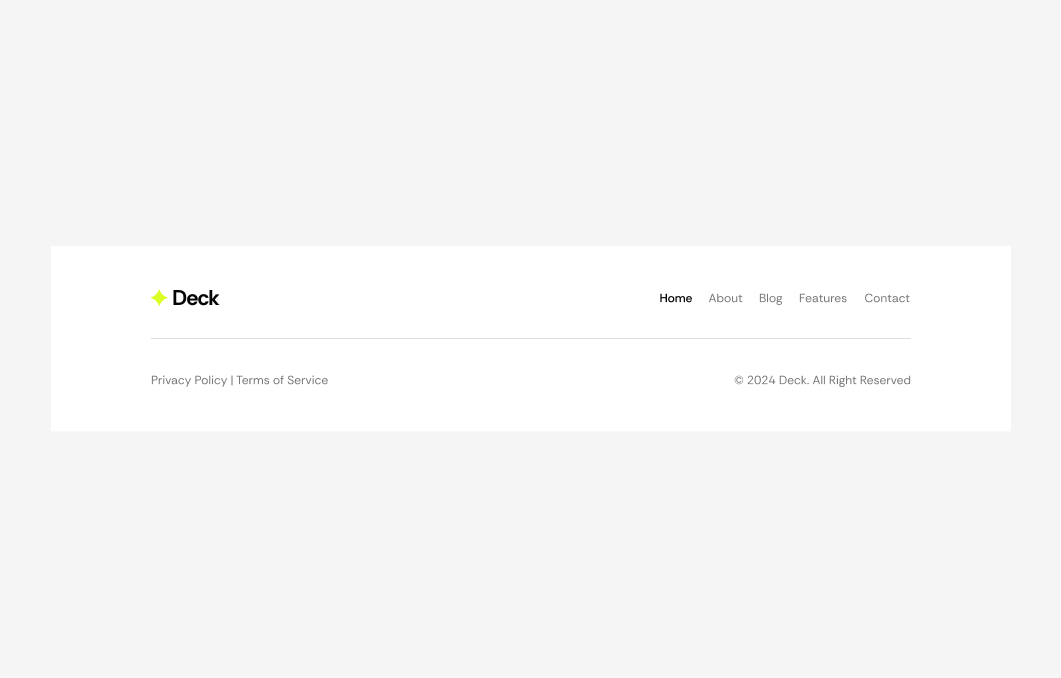 Footer #1 – Deck Styles