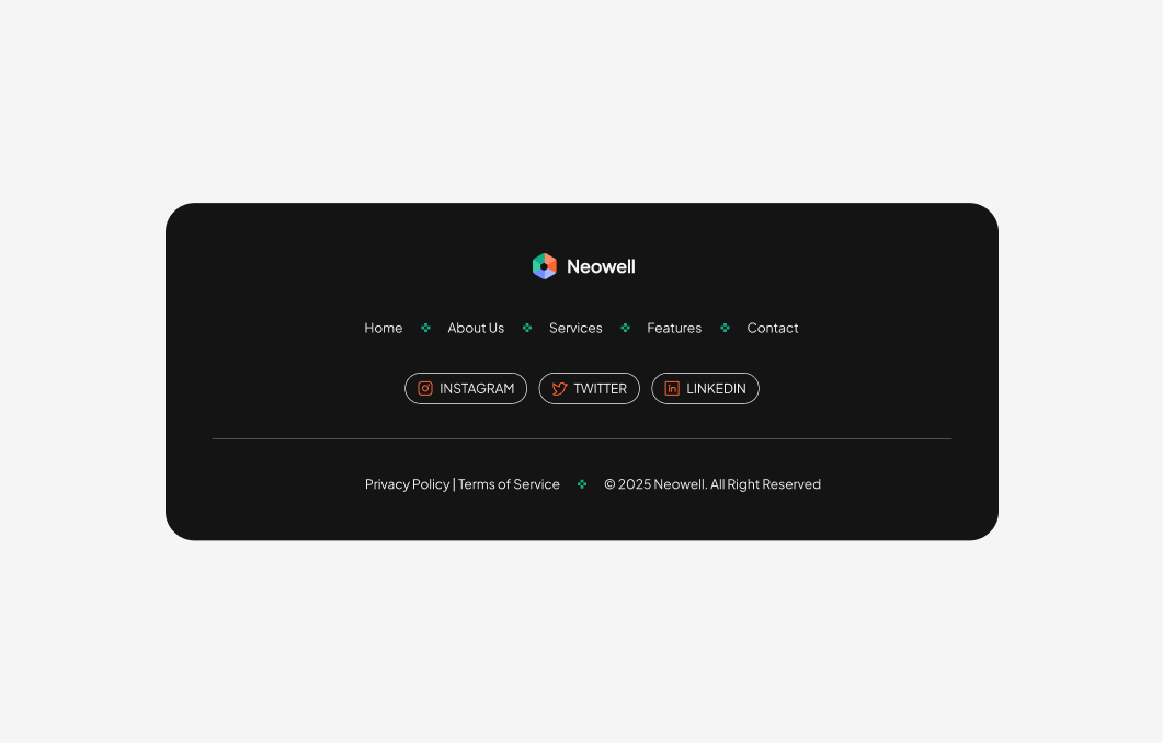 Footer #2 – Neowell Styles