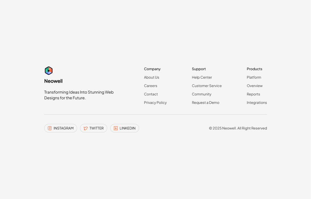 Footer #4 – Neowell Styles