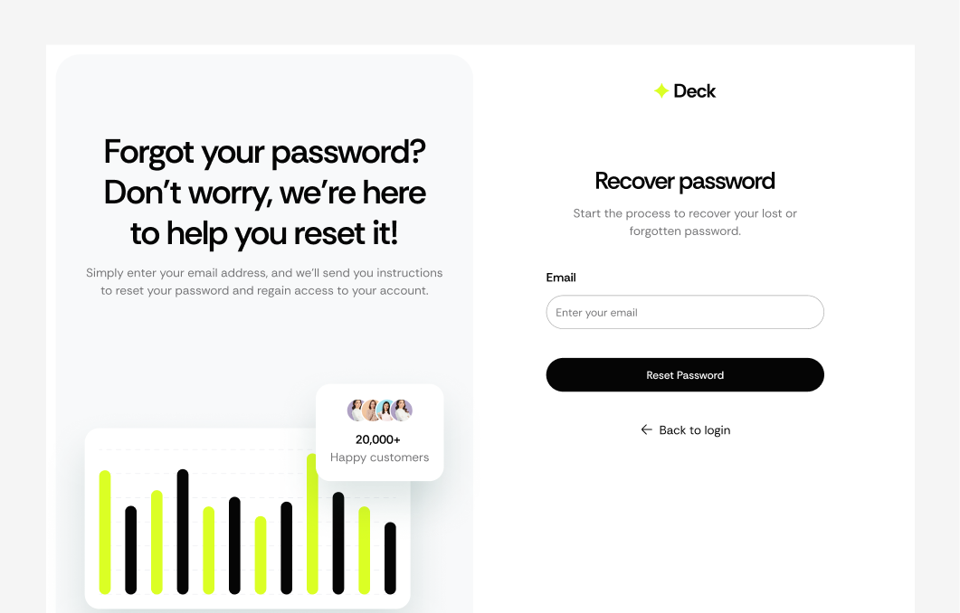 Forgot Password #4 – Deck Styles