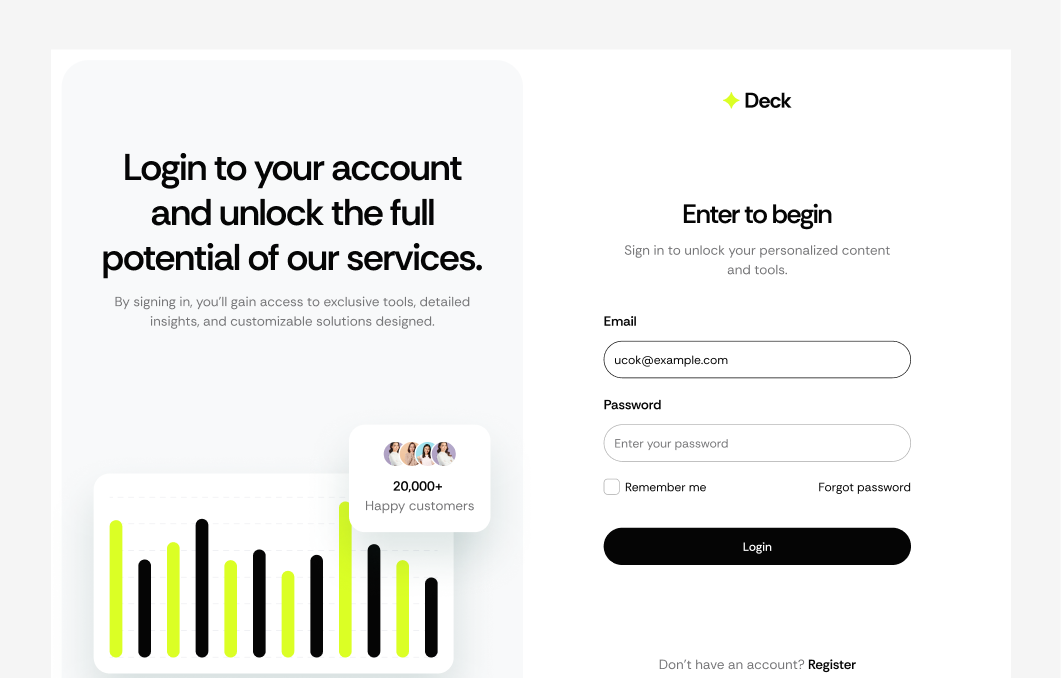 Login #4 – Deck Styles