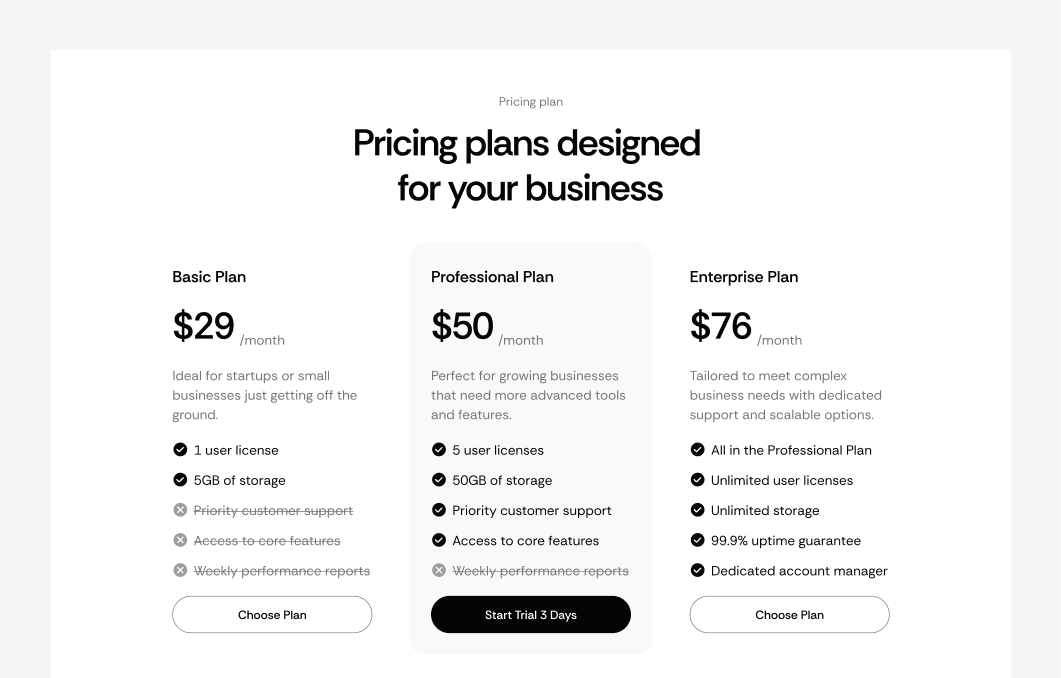 Pricing #1 – Deck Styles