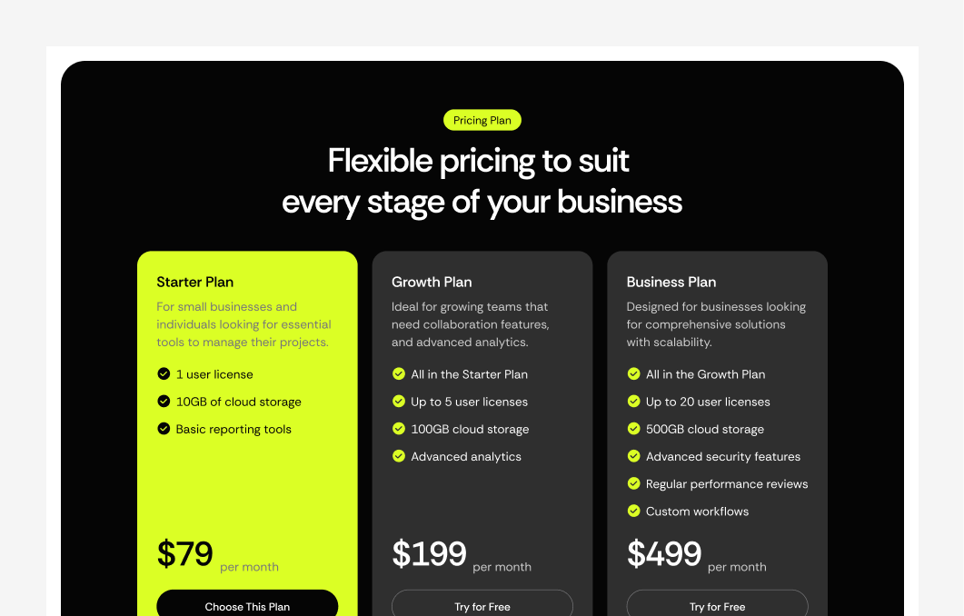 Pricing #2 – Deck Styles