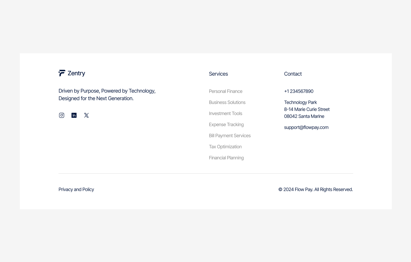 Footer #2 – Zentry Styles