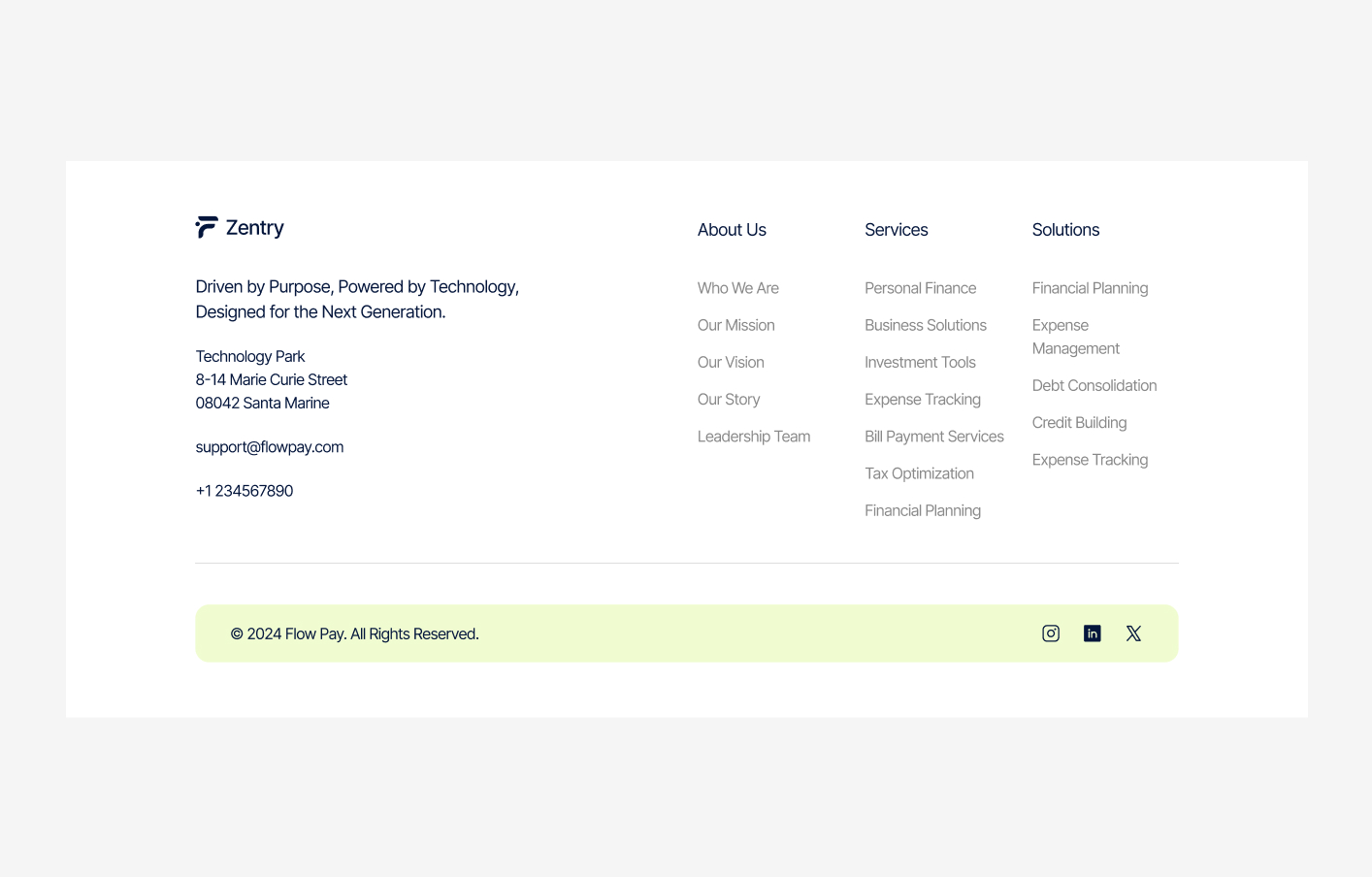 Footer #4 – Zentry Styles