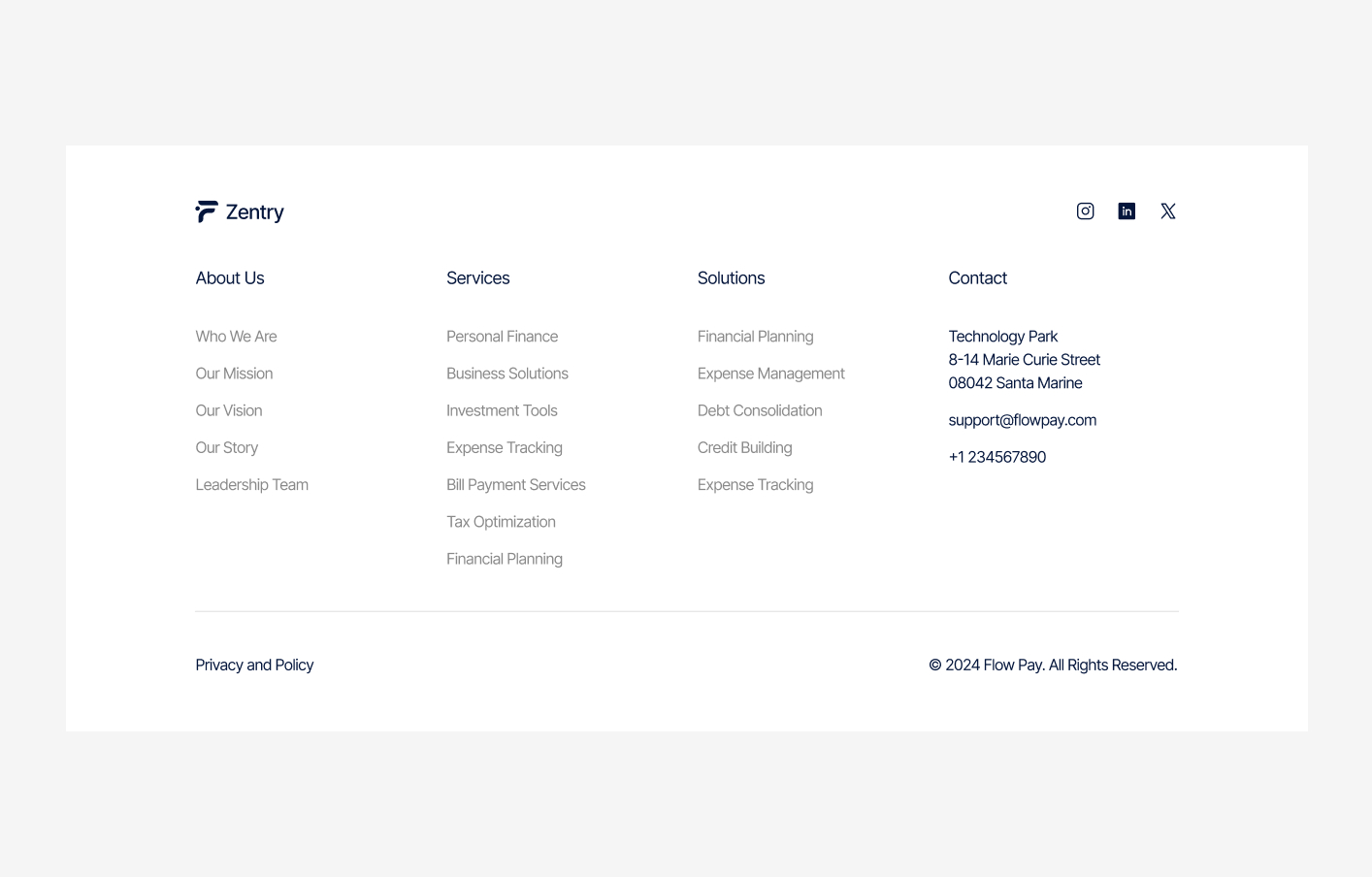 Footer #5 – Zentry Styles