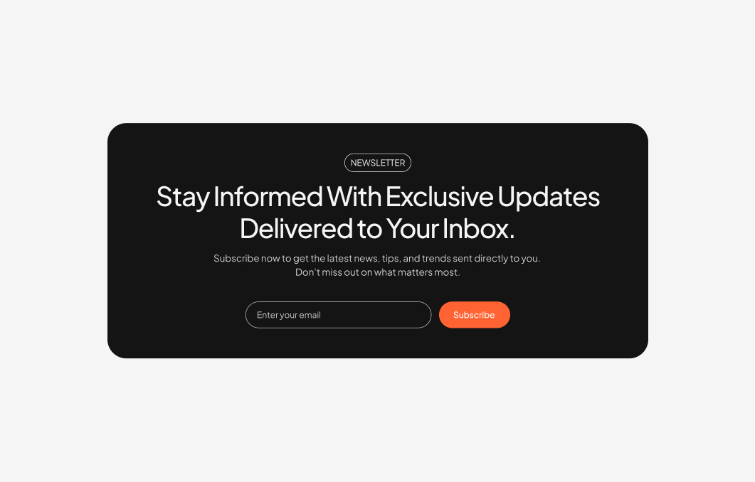 Subscribe Form #1 – Neowell Styles