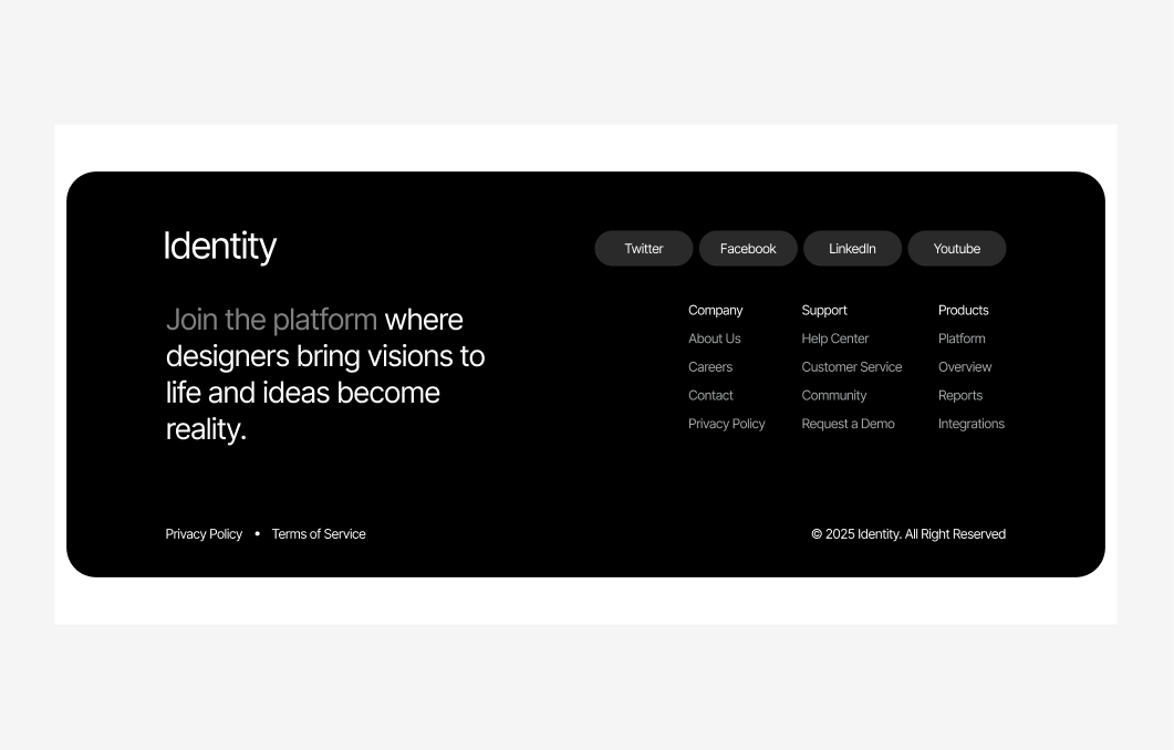 Footer #4 – Identity Styles