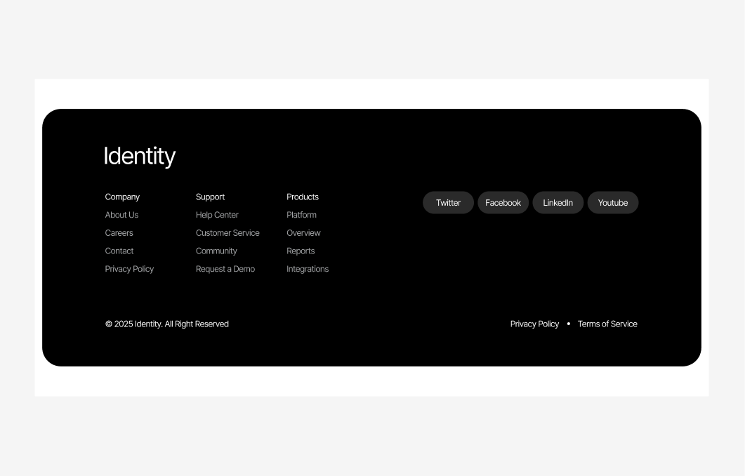 Footer #5 – Identity Styles