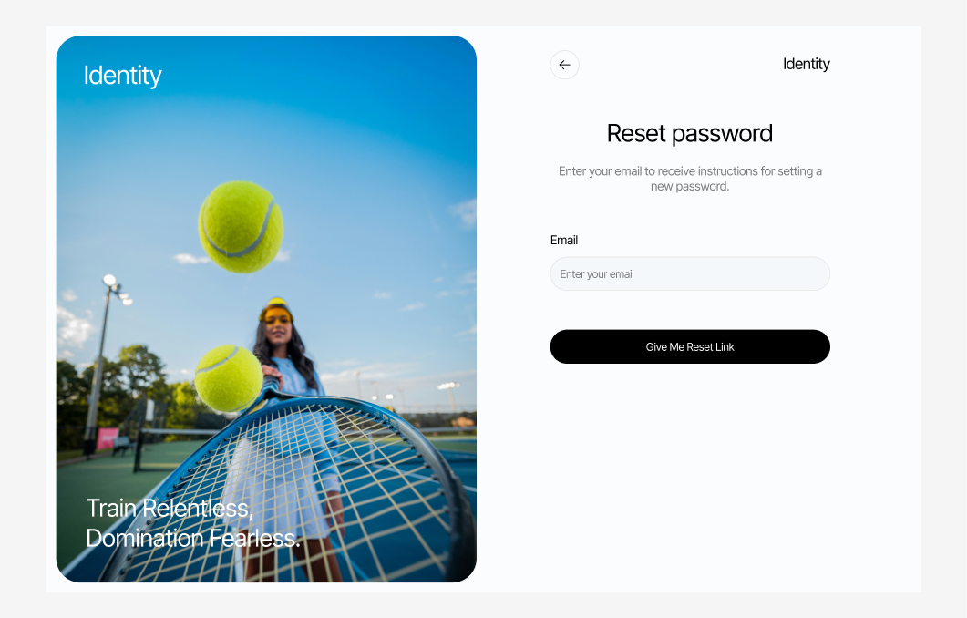 Forgot Password #5 – Identity Styles