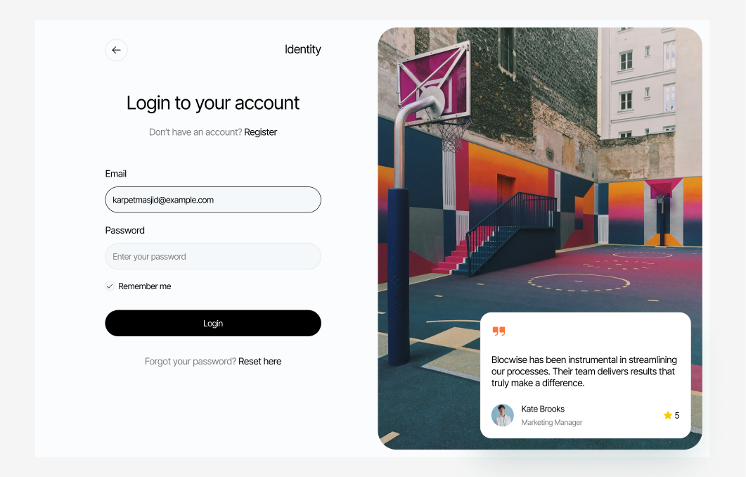 Login #2 – Identity Styles