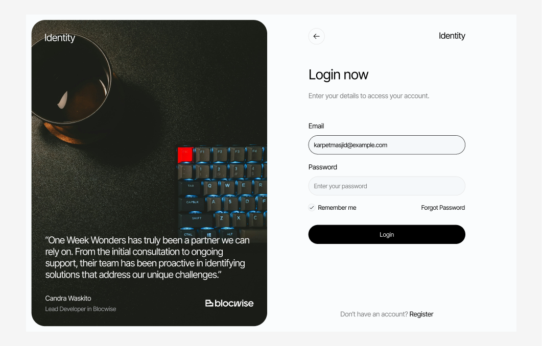 Login #3 – Identity Styles