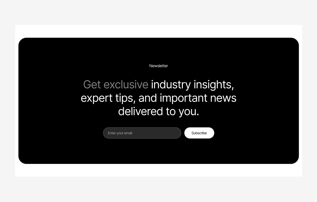 Subscribe Form #1 – Identity Styles