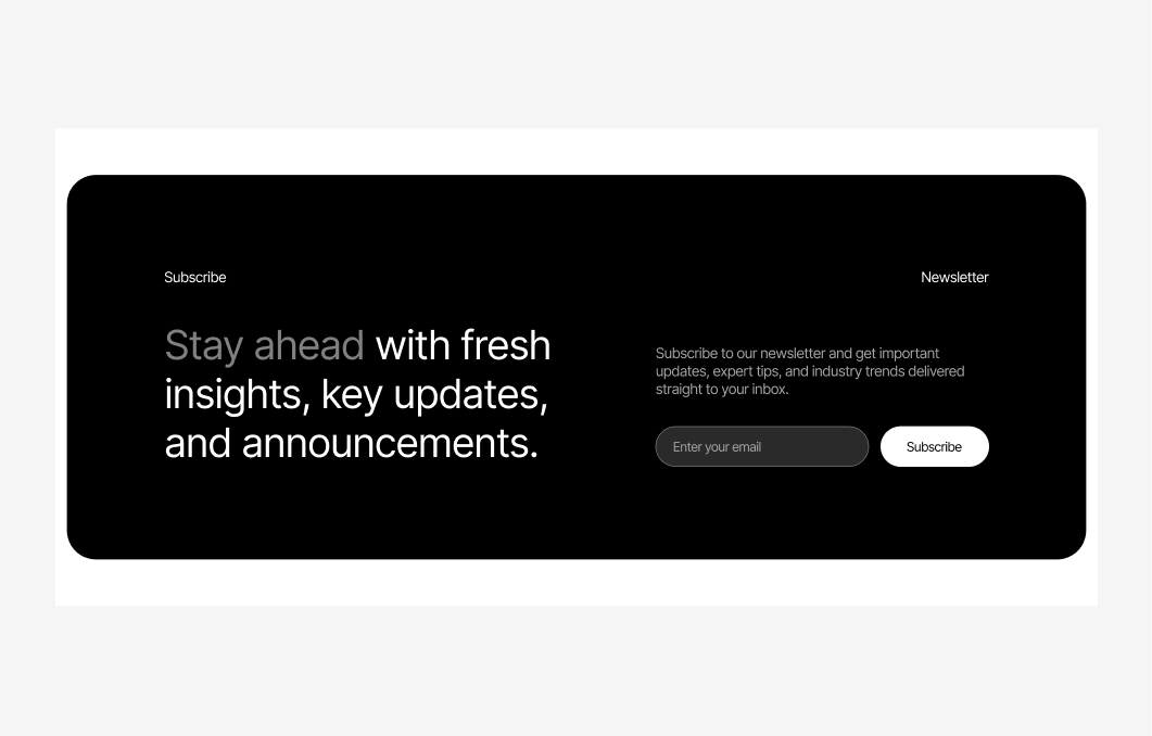 Subscribe Form #2 – Identity Styles