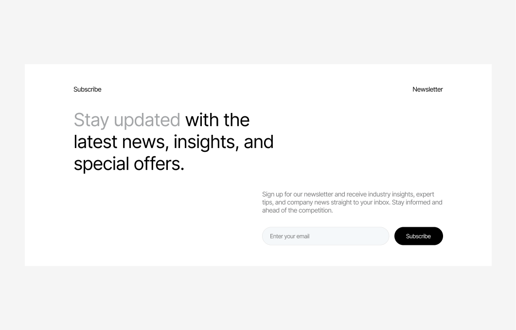 Subscribe Form #5 – Identity Styles